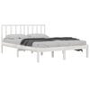 vidaXL Bed Frame without Mattress White Solid Wood Pine 120x190 cm Small Double