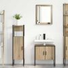 vidaXL Bathroom Furniture Set with Shelf 3 pcs Brown Engineered wood