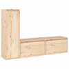 vidaXL 3 Piece TV Cabinet Set Solid Wood Pine
