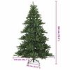 vidaXL Artificial Hinged Christmas Tree Green 180 cm PVC and Steel