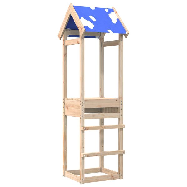vidaXL Play Tower Brown 52.5 x 46.5 x 195 cm Solid Pine Wood