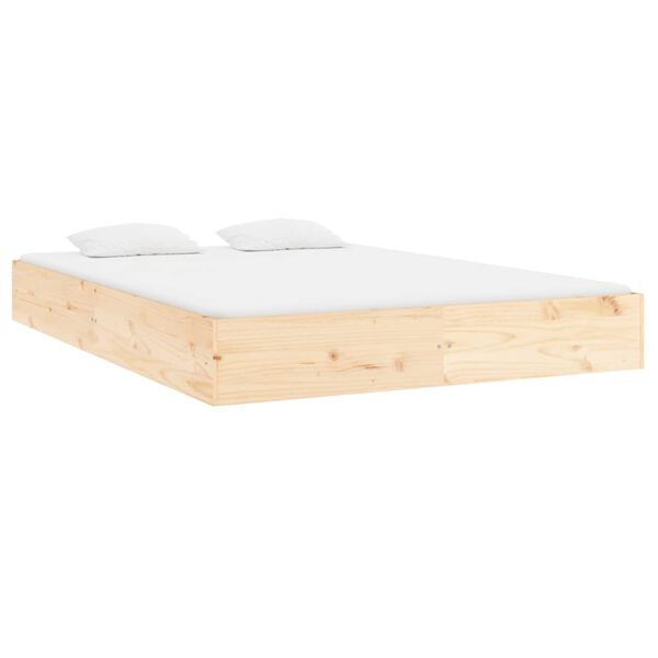 vidaXL Bed Frame without Mattress Solid Wood 200x200 cm