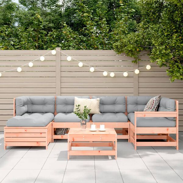 vidaXL 7 Piece Garden Sofa Set Solid Wood Douglas Fir