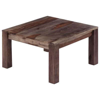 vidaXL Coffee Table Grey 60x60x35 cm Solid Sheesham Wood
