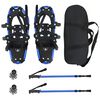 vidaXL 3 in 1 Snowshoes Blue and Black 53 x 21 cm Aluminum and HDPE