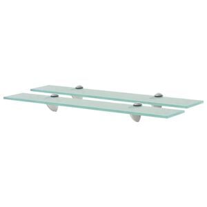 vidaXL Floating Shelves 2 pcs Glass 60x20 cm 8 mm