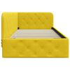 vidaXL Corner Bed Frame with Headboard Yellow 100 x 200 cm Velvet