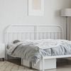 vidaXL Metal Replace Headboard White 200 cm