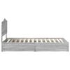vidaXL Storage Bed with Drawer Grey Sonoma 90 x 190 cm Engineered Wood