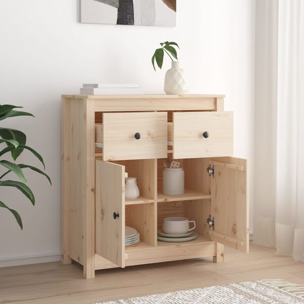 vidaXL Sideboard 70x35x80 cm Solid Wood Pine