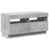 vidaXL TV Cabinet with LED Lights Concrete Grey 80x35x40 cm
