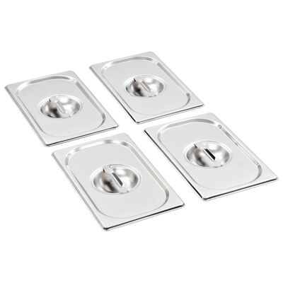 Lids for GN 1/4 Pan 4 pcs Stainless Steel