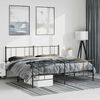 vidaXL Metal Bed Frame without Mattress with Footboard Black 183x213cm