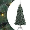 vidaXL Artificial Pre-lit Christmas Tree with Ball Set Green 150 cm