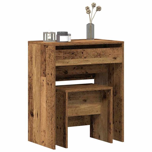 vidaXL Dressing Table Old Wood 60 x 40 x 75 cm Engineered wood