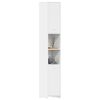 vidaXL Bathroom Cabinet High Gloss White 30x30x183.5 cm Engineered Wood