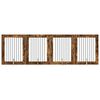 vidaXL Dog Gate with Stands 4 pcs Smoked Oak 80 x 100 cm