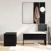 vidaXL Hallway Furniture Set 3 pcs Black oak 80 x 31 x 40 cm