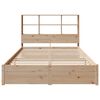 vidaXL Bookcase Bed without Mattress 140x190cm Solid Wood Pine