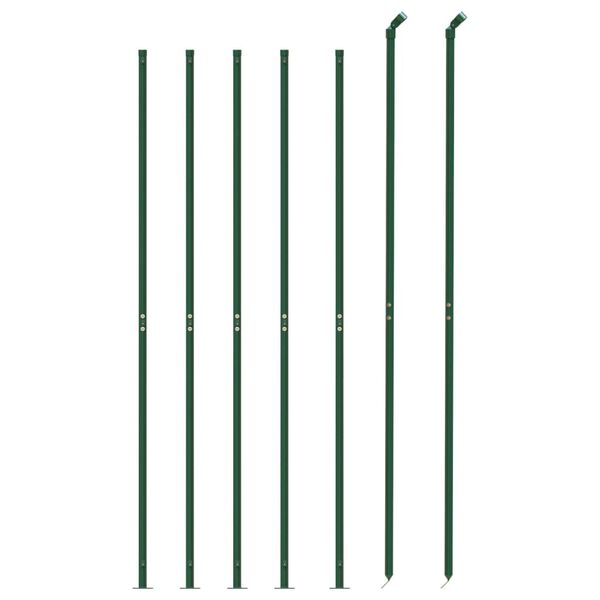 vidaXL Wire Mesh Fence with Flange Green 2.2x10 m