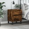 vidaXL Bedside Cabinet Smoked Oak 40x35x50 cm Engineered Wood