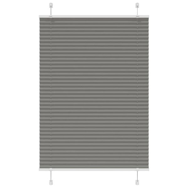 vidaXL Pleated Blind Anthracite 90x100 cm Fabric Width 89.4 cm Polyester