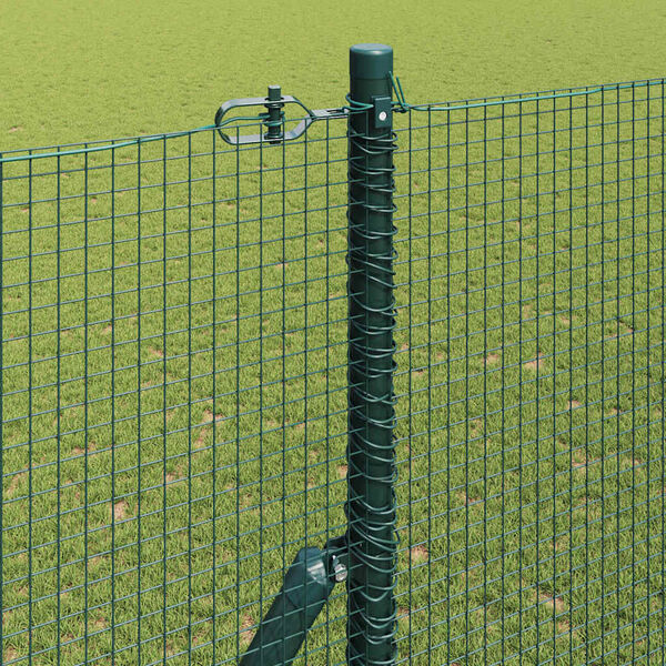 vidaXL Fence Post Green 50 x 1.5 m (16 x 16 mm mesh) Steel and PVC