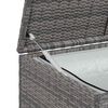 vidaXL Garden Storage Box Grey 120x50x60 cm Poly Rattan