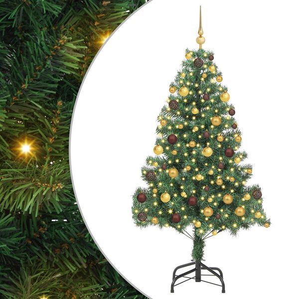vidaXL Christmas Tree with 300 LEDs with Stand Green 180 cm PVC
