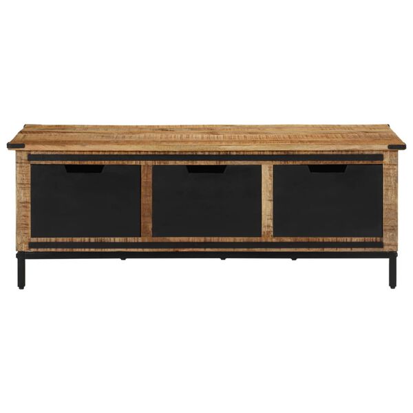 vidaXL Coffee Table with Drawers 110x50x40 cm Solid Wood Mango