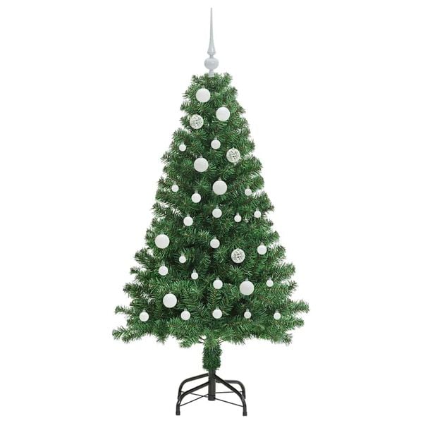vidaXL Artificial Christmas Tree with 150 LEDs with Stand Green 150 cm