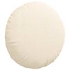 vidaXL Seat Cushions 2 pcs Cream Ø 40 cm Corduroy Fabric