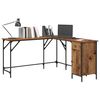 vidaXL Desk Old Wood 141 x 141 x 75 cm Engineered Wood