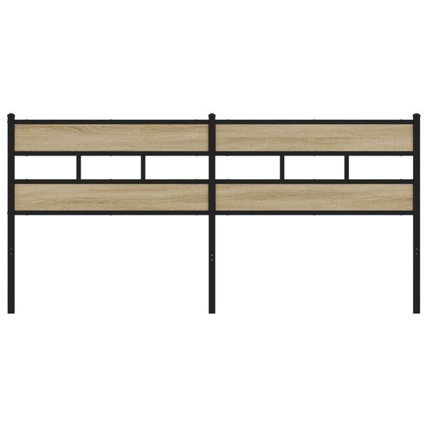 vidaXL Replace Headboard Sonoma Oak 200 cm Iron and Engineered Wood