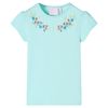 vidaXL Kids' T-shirt Light Aqua 128
