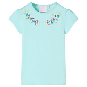 vidaXL Kids' T-shirt Light Aqua 128