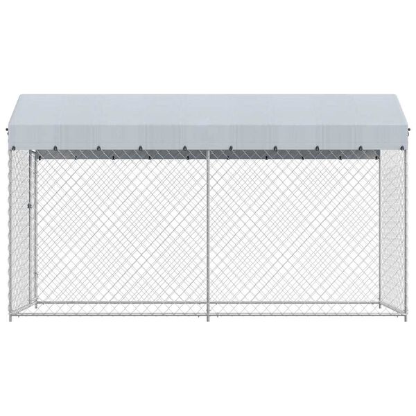 vidaXL Outdoor Dog Kennel with Canopy Top 382x192x225 cm