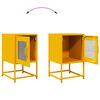 vidaXL Bedside Cabinet Mustard Yellow 36x39x60.5 cm Cold-rolled Steel