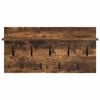 vidaXL Wall-Mounted Coat Rack with Shelf Smoked Oak 80 x 40 x 12 cm