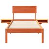 vidaXL Bed Frame with Headboard Wax Brown 75 x 190 cm Solid Pine Wood