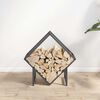 vidaXL Firewood Rack Anthracite 50x25x50 cm Cold-rolled steel