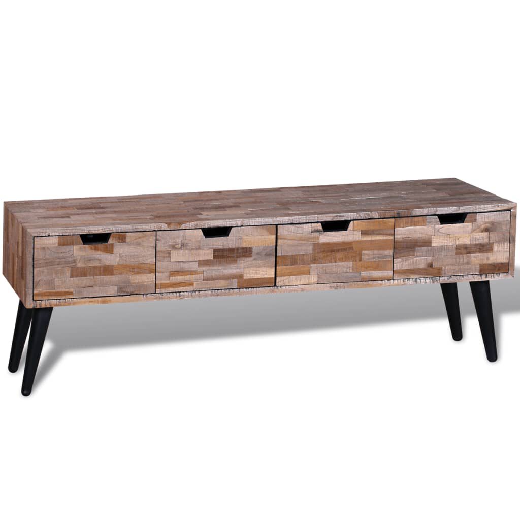 Wood top console tv