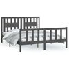 vidaXL Bed Frame without Mattress Grey Solid Wood Pine 160x200 cm