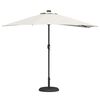 vidaXL Garden Parasol Half Sand 294 x 150 x 224 cm Fabric