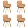 vidaXL Swivel Dining Chairs 4 pcs Boucl&eacute; Beige 54 x 58 x 87 cm