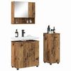 vidaXL Bathroom Furniture Set 3 pcs Old Wood Engineered wood & Metal