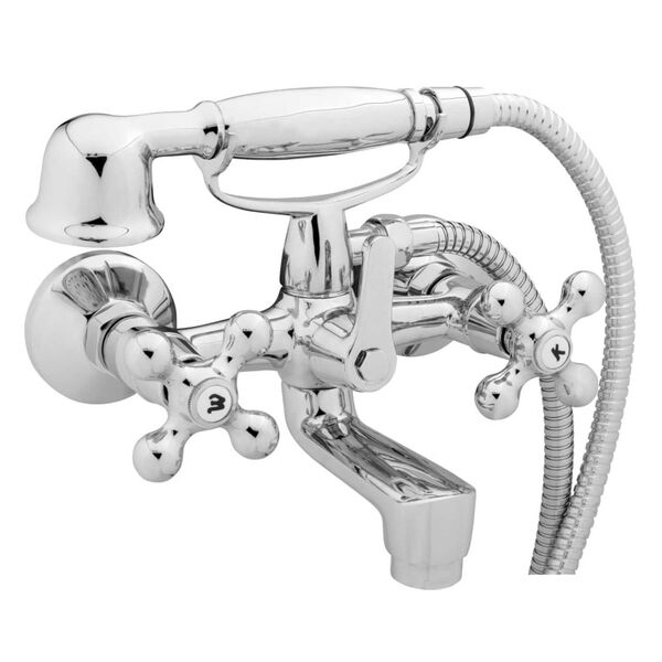 SCH&Uuml;TTE 2-Handle Bath Mixer with Hand Shower ELK Chrome
