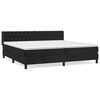 vidaXL Box Spring Bed with Mattress Black 200x200 cm Velvet