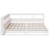vidaXL Bookcase Bed without Mattress White 180x200cm Solid Wood Pine
