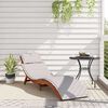 vidaXL Sun lounger Light Grey 184 x 55 x 64cm Solid Acacia wood